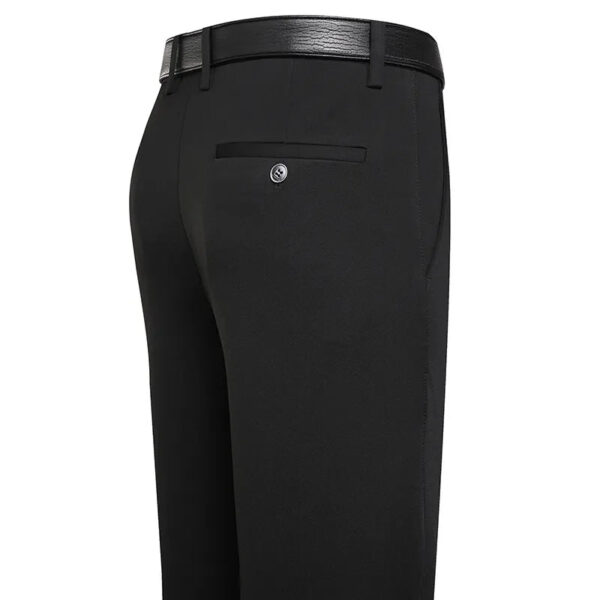 Sb0888c3ae4904cb18ff4cba54a0f8872g.jpg Suit Pants Men Business Casual Trousers Formal Dress Straight Pants Elastic Black Navy Blue Male Clothing