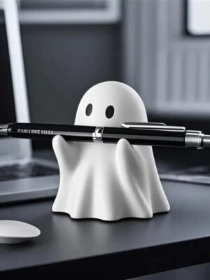 Crafts Cute Ghost Pen Holder Creative Portable Halloween Ghost Figurine Funny Decorative Little Ghost Statue Home