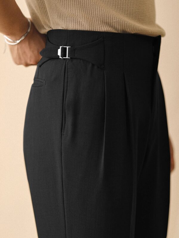 Sb0fba021e6ea4ec891b2efe09d384b73m.jpg Fall/Winter 2025 Men's Elegant Italian Neapolitan High Waist Wide Leg Pants with Tucks And Buttons Business Casual Style