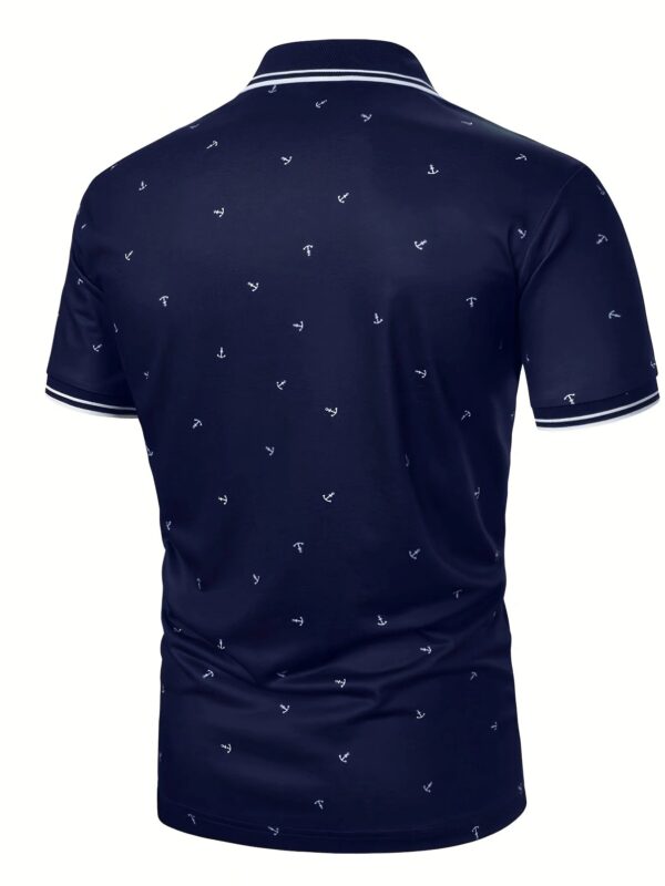 Sb1bffefad7c94ac892849f4e7a8a52211.jpg 2026 Popular Men's Short Sleeved Polo Shirt 3D Digital Men's Fashion Casual Splicing Polka Dot Short Sleeved Fashion Polo Shirt