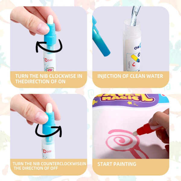Sb20a268527254549b09d11ce8eabcb3eg.jpg Reusable Children's Watercolor Painting Pad Portable No-Mess Creative Toy Ideal Birthday Gift for Kids Christmas