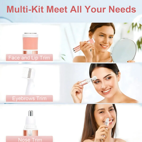 Electric Body Hair Trimmer For Women,Bikini Trimmer And Underarm Hair Razor,AL Material,Lithium Battery,Epilaotor Grooming Kit