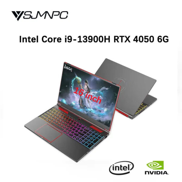Sb3f7349179d24576ba5df8d88b6c306d2.jpg YSJMNPC Gaming Laptop Computer Intel Core i9-13900H NVIDIA RTX 4050 6G 16 Inch IPS 2*DDR5 MAX 64GB 2*M.2 PCIE SSD WIFI Windows11