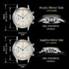 Sb47f8b4f5bbe4005b10aa877bb4ecea1g.jpg RED STAR 38mm Men's 1963 Chronograph Mechanical Watch Pilot with Seagull Movement ST1901 Air Force Aviation Sapphire Goose 40mm