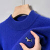Sb4b9429a3f5c4a1eb0f1a67cd48081c1O.jpg Hot Sale Luxury Quality Men's Knit Sweater Mock Neck Dog Embroid Pullover Autumn Winter Exquisite Fashion Soft Warm Men's Wear