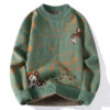 Sb65b24575e334d9a89cca8ccf5b4c85dF.jpg Autumn and Winter High School Students' Trendy Versatile Thick Bottom Sweater Knitted with Velvet Warm Fashion Men's Sweater