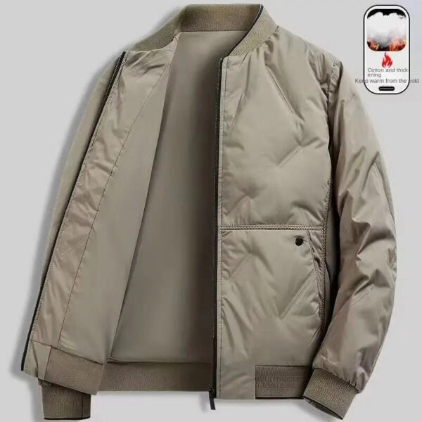 Sb6bbf0a8b7c64fba891cc7c665b137cdw.jpg New autumn and winter baseball collar, men's fashionable and versatile cotton jacket, outer warm cotton jacket, baseball jacket,