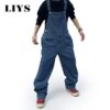 Sb6e5d77919224a86a05b43015d10dfb7W.jpg Overalls for Men Denim Suspenders Simple Baggy Jeans Men's Street Casual Solid Mid Waist Loose Washed Jumpsuits Length Tracksuit