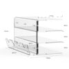 Sb73b1cedee544398bd96cdc53307966e9.jpg Keyboard Mouse Desktop Organizer Acrylic 3 Tier Stand Frame Shelf Lightweight Keyboard Storage Tool For Study Room Exhibition