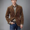 Sb73d5c9477154cc080825d55fd714a36e.jpg European and American Business Men's Casual Outerwear for Spring and Autumn, Fashion Button Slim Fit Corduroy Suit Coat S-XXXL
