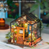 Sb77059afb5cf431e93ccfd37ed2f9a00W.jpg Robotime Mini Green House Cathy's Flower House DIY Dollhouse Wooden Miniature Furniture Kit with LED Best Birthday Gifts