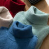 Sb773bf92a5364025ae47c68ca7492760f.jpg 100% Male Mink Cashmere Sweater Solid Color Turtleneck Thick Autumn And Winter Loose Large Size Turtleneck Wool Bottoming Shirt
