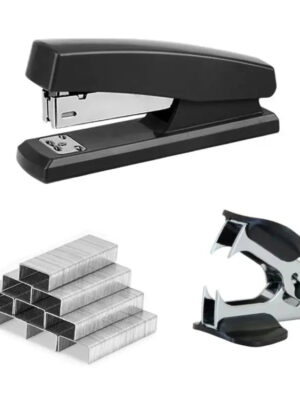 Sb7bf594de18c4ef08a2816686e3c90370.jpg Stapler Value Pack, 20 Sheet Capacity, Jam Free, includes Standard Stapler, 5000 Staples and Staple Remover(Random Color)