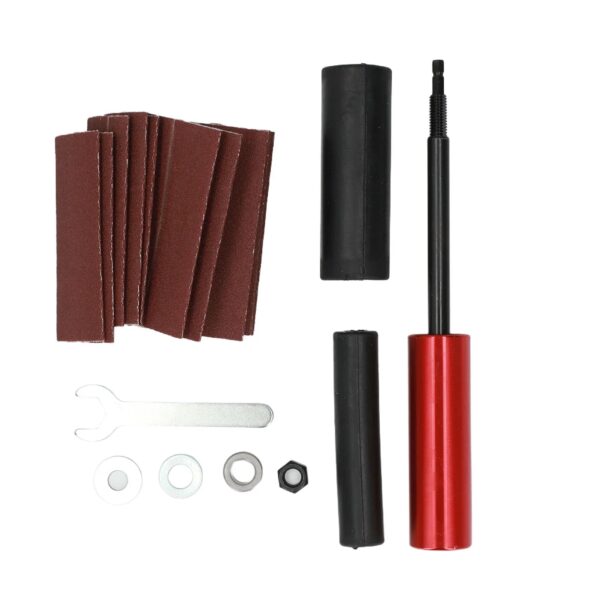 Sb7f3a85de6534f828b21ff24c36016282.jpg Spindle Sander Adapter 3/8in Mandrel Aluminum Alloy Drill Sanding Drum Mandrel Adapter Kit for Wood Metal