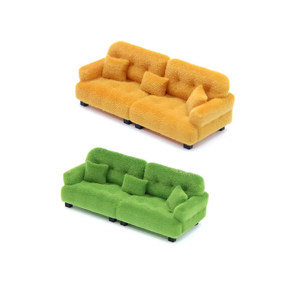 Sb7fd1ba12e0a45dd821816e794c8bee40.jpg Dollhouse Simulation Flocking Sofa Model Dollhouse Mini Living Room Furniture Decoration Accessories Pretend Play Toys