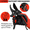 Sb81c562e32c84dd783c3d9353fb3f401p.jpg Premium Garden Clippers Gardening Tasks 3 Times Easier, Rachet Hand Ideal For Those With Arthritis or Weak Hands, Cut Capacity S