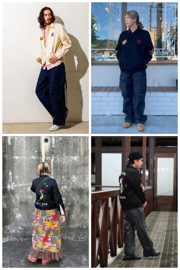 Sb8597c566bc54ce0b540cb2a61366011p.jpg 1960's Vietnam War Sukajan Vntage Tokyo Windbreaker Retro Bomber Work Tiger Japanese VIET-NAM Embroidery Map Souvenir Jacket Men