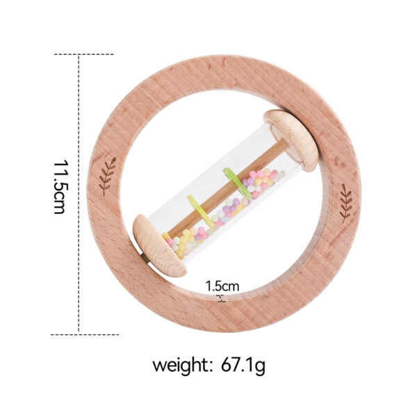 Montessori Rattle Baby Toys Rain Stick Hourglass Rain Music Rattle Baby Educational Toy Colorful Montessori Sensory Toys for Kid