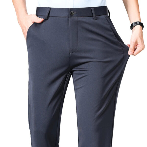 Sb8a70ba065b84f9691614186c98057bag.jpg Summer Autumn Thin Trousers Men Formal Dress Suit Pants Work Pants Quality Business Casual Pants Black Wine Red Long Pants