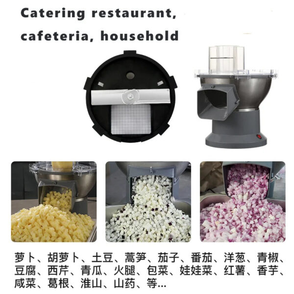 Sb91d82e7961244bfb202f2a362bf7998R.jpg 110V/220VMultifunctional Vegetable Carrot Potato Dicing Machine Cutter Slicer Commercial Dicing Machine Small Electric Slicer