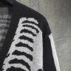 Sb98ab8d7b9f84f34837baf4c2c2890abe.jpg Men's Skeleton Pattern Cardigan Sweaters, Gothic Long Sleeve Unisex Outwear Knitted Coats
