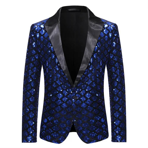 Sbb12324547074193a4e77b05a3b9edc3q.jpg Fashion Men Luxurious Sequin Plaid Suit Jacket Gold / Silver Singer Host Stage Party Loose Dress Blazer Coats