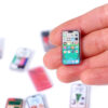 Sbb6429812dc24a94b953ccfba81fb11dL.jpg 5Pcs 1:12 Dollhouse Miniature Mobile Phone Fashionable and compact Simulation Smartphone Model Kids Pretend Play Accessories