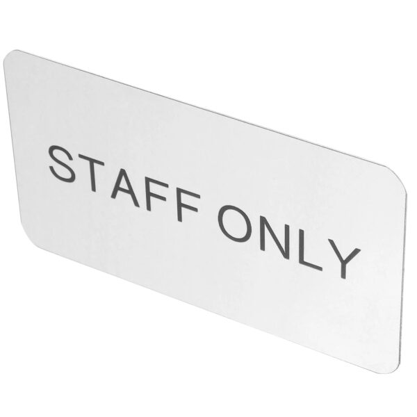 Sbbb2ec0d9fda47e896b6a812ea3e8e5cb.jpg Office Logo Employees Only Sign for Door Dedicated Replacement Aluminum Alloy Restaurant Staff Plate