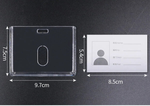 Acrylic Working Permit Case Finger Pull Push Style ID Tag Name Badge Holder Employee's Pass Work Card Holder Case
