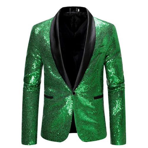 Sbcfb6744f9464fb1887626fd8600c55fQ.jpg Fashion Men Luxurious Sequin Plaid Suit Jacket Gold / Silver Singer Host Stage Party Loose Dress Blazer Coats