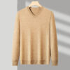 Sbd080dffea254a439c1d45bc9949d26bP.jpg New Sweatwear Men's V Neck Basic Solid Color Sweaters Round Neck Elastic Pullovers Warm Autumn Knitted Oversized Sweater Men
