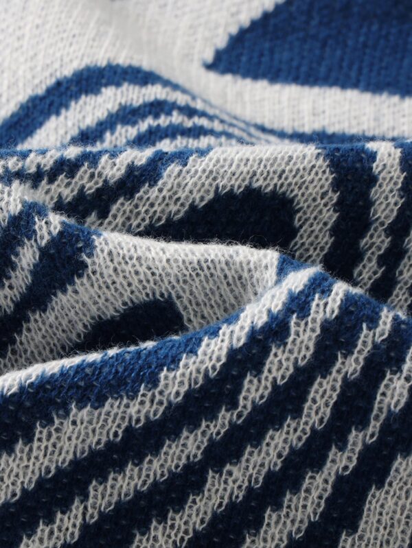 Sbd825537f16b4fafa3fcd7e7102c0d22t.jpg New Popular Autumn and Winter Maze Jacquard Pattern Pullover Sweater Casual Round Neck Contrast Color Knitted Men's Pullover