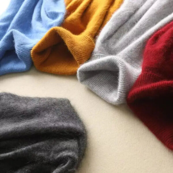 Sbda929dfe7e9458093459738dca9a0e4M.jpg 100% Male Mink Cashmere Sweater Solid Color Turtleneck Thick Autumn And Winter Loose Large Size Turtleneck Wool Bottoming Shirt