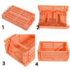 Simple Table Top Folding Storage Basket Decorative Plastic Storage Box Stationery Cosmetics Toy Stackable Storage Box