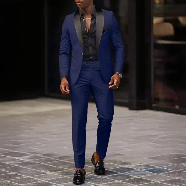 Sbee686d7a7fc4506aef4d16ec3db67067.jpg 2-Piece Men's Suit Suitable For Wedding Business Suits, Single Button Jackets And Pants Sets, Slim Fit Jacket Sets