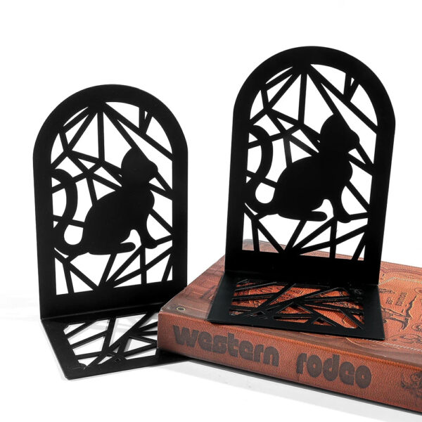 Black Cat Book Ends Bring Heavy Duty Metal Bookends Office Desktop Home for Book Lovers Office supplies Book rack