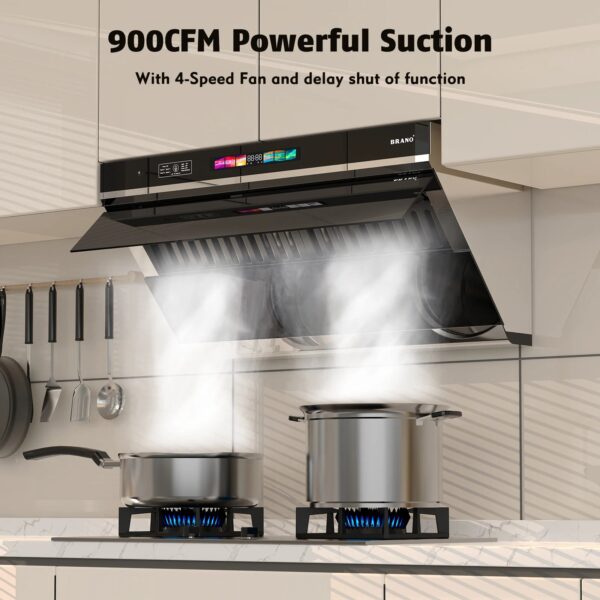 Sbfaa8c50fab4473cb4f930407b83988ei.jpg Under Cabinet Range Hood 30/36 inch, 900 CFM Kitchen Hood with Voice/Gesture/Touch Control,Ducted/Ductless Convertible