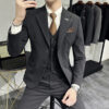 Sbfd7388e76db4577a94ec8de2f8b36a3c.jpg ( Jacket + Vest + Pants ) High-end Brand Boutique Fashion Solid Color Mens Casual Business Suit 3Piece Set Groom Wedding Dress