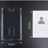 Acrylic Working Permit Case Finger Pull Push Style ID Tag Name Badge Holder Employee's Pass Work Card Holder Case