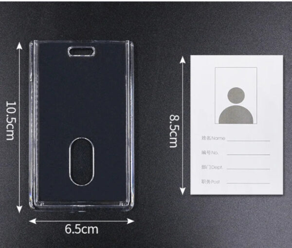 Acrylic Working Permit Case Finger Pull Push Style ID Tag Name Badge Holder Employee's Pass Work Card Holder Case