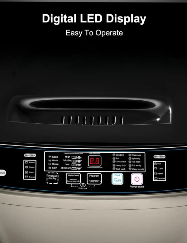 Sc07bbcc6b70e4d999a5c0d0d88754ede7.jpg Save Energy Full Automatic Glod Washing Machine with LED Display 17.7 lbs Portable Washer Drain Pump 10 Programs&8 Water Levels