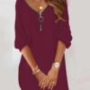 Sc086320725a5473888dda4f5035736dd8.jpg Sexy Zipper Mini Dress Women Winter Autumn V Neck Long Sleeve Dresses Solid Color Casual Basic Robe