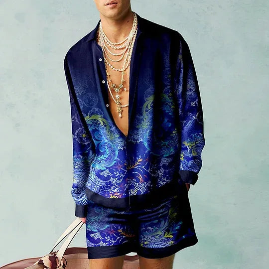 Sc123ae24c0244757868ad235822029bcD.jpg Creativity Shirt Sets 3D Printed Men Casual Fashion Short Sleeves Shirts Oversized Beach Shorts Summer Streetwear Suits Clothing