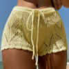 Sc13308b870474886be20c8868fdc3276A.jpg Handmade crochet knitting drawstring shorts comfortable and casual beach cover summer vacation wear pull over casual and com