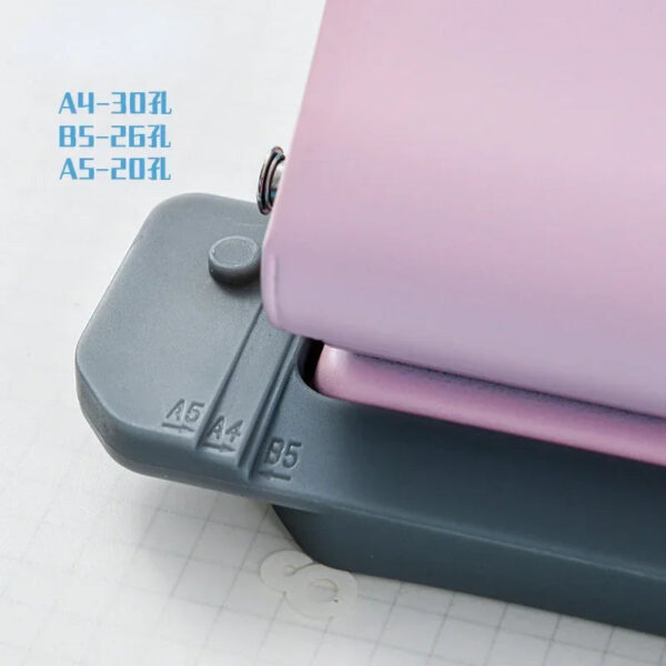 Sc15984752efe4d02875d8fb69eba90140.jpg 6-Hole Manual Loose-leaf Punching Machine Adjustable Round Hole Puncher Metal Office Porous Labor-saving Hole Punch Stationary