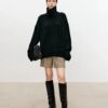 Sc19732609ab147e7836af689d959c40da.jpg Turtleneck pure cashmere sweater female loose and thick languid lazy wind pullover sweater knitting base WOOL sweater