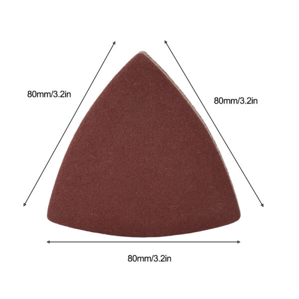 Sc23de627dea244fcbbb753a34d12c090o.jpg 40pcs 80mm Triangle Sandpaper Fit 3-1/8 Inch Oscillating Triangle Sanding Pad Multi Tool Sanding Paper For Wood Grinding Polishi