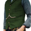 Sc27380fc1080426897fe02c5c586d8c2f.jpg Wool Tweed Men's Suits Vest for Groomsmen Wedding Lapel Casual Slim Business Vests Sleeveless Waistcoat Male Gilet Homme Vests