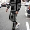 Sc39f654cda49499190f1cd02d02006d97.jpg Autumn Men's Sportswear Suit Mens Long-sleeved T-shirt Long Pants Suit Retro Quilted Print Casual Street Tops Two-piece Clothing