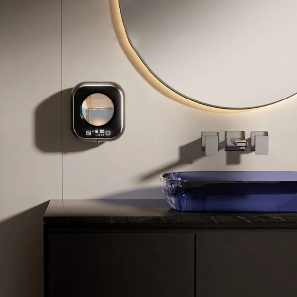 Sc3ec161ac8874b539bc07a26fc894d24u.jpg Wall Mounted Automatic Soap Dispenser with Large Capacity Non-contact Rechargeable Sensor Kitchen with LED Intelligence Cleaning